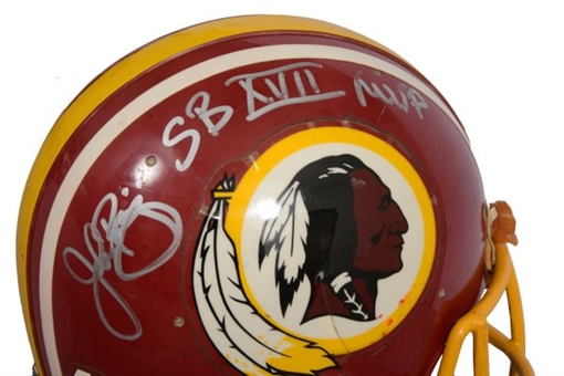 1982 John Riggins Game Used and Signed Redskins Helmet
